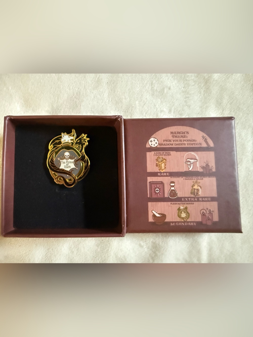 Bookish Box Flesh and Blood Enamel Pin